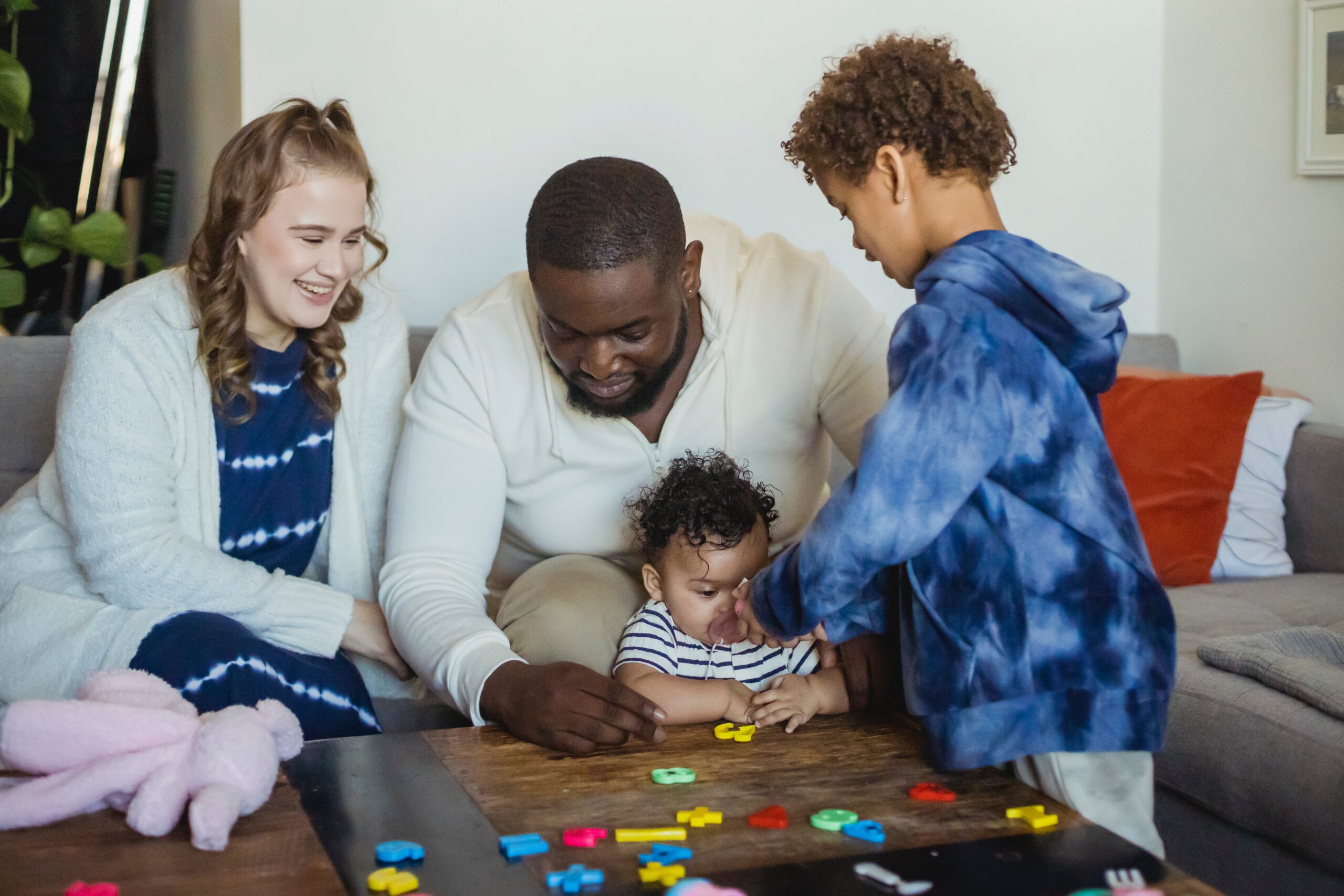 Family playing games